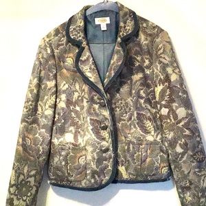 Talbots print blazer size 16